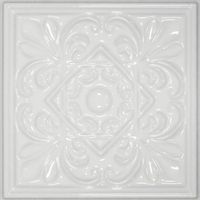 Керамический декор Cevica Plus Classic 1 White Zinc 15x15 см — фото 1, Керамическая плитка