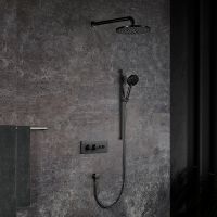 Душевая система Black&White Universe U7646GM 7646GM с термостатом Gun Metal — фото 4, Душевое оборудование. Душевая программа