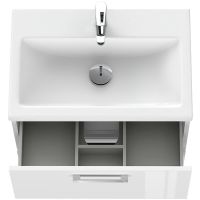 Тумба под раковину Cersanit Melar 70 64129 подвесная Белая — фото 8, Мебель для ванной