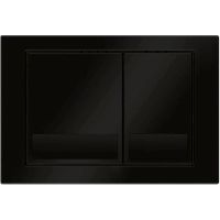 Клавиша смыва Veconi Square VFS-BL VFS001BL Черная матовая — фото 1, Комплектующие для душевого оборудования