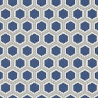 Обои Zambaiti Parati Vision 76045 Винил на флизелине (0,70*10,05) Синий/Серый/Серебряный, Геометрия — фото 1, Обои для стен