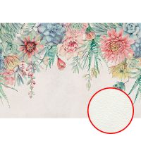 Фреска Ortograf Цветы 34083 Фактура флок FLK Флизелин (4*2,7) Белый/Разноцветный, Цветы — фото 1, Фрески