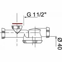 Сифон для кухонной мойки Wirquin Espace 30717975 сверхплоский без выпуска — фото 2, Сифоны для кухонной мойки