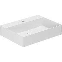 Раковина Azzurra Elegance Squared 60 ELLP060450QMBI/(EQA60M bi)*1 Белая — фото 1, Раковины