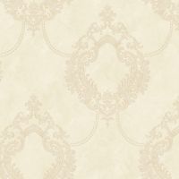 Обои Bernardo Bartalucci Beatrice 5021-3 Винил на флизелине (1,06*10,05) Бежевый, Дамаск — фото 1, Обои для стен