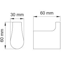 Крючок WasserKRAFT Elbe K-7223 Черный матовый — фото 3, Крючки для полотенец