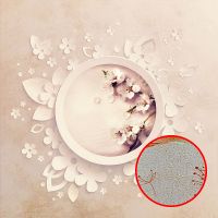 Фреска Ortograf 3D 30746 Фактура бархат золото FX-G Флизелин (2,7*2,7) Розовый, Цветы/Абстракция — фото 1, Фрески