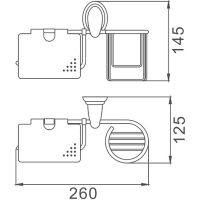 Держатель туалетной бумаги и освежителя воздуха Haiba HB1503-1 с крышкой Хром — фото 2, Держатели туалетной бумаги