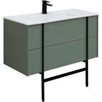 Тумба под раковину Allen Brau Reality 100 1.32007.CGM подвесная Олива матовая — фото 21, Тумбы под раковину