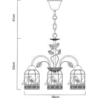 Люстра Artelamp Cincia A5090LM-5WG Белая с золотом — фото 6, Люстры