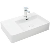 Раковина WeltWasser Elbach 2223 R 60 10000004572 Белый глянец — фото 1, Раковины накладные