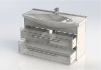 Товар: Тумба под раковину Aquanet Остин 105 201731 подвесная Белый глянец Дуб кантербери - фото 6 Тумба под раковину Aquanet Остин 105 201731 подвесная Белый глянец Дуб кантербери — фото 6, Тумбы под раковину