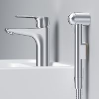 Смеситель для раковины AM.PM Gem с гигиеническим душем Хром арт-F90A03000 — фото 6, Смесители для раковины