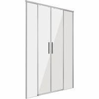 Душевая дверь Grossman Fly 120 GR-D120Fl профиль Хром стекло прозрачное — фото 1, Раздвижные душевые двери