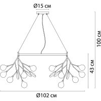 Люстра Artelamp Candy A7272SP-45GO Белая Золото — фото 3, Люстры