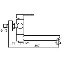 Товар: Смеситель для ванны Frap H801 F32801 универсальный Сатин - фото 9 Смеситель для ванны Frap H801 F32801 универсальный Сатин — фото 9, Смесители