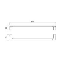 Полотенцедержатель Iddis Slide SLISC10i49 Хром — фото 4, Полотенцедержатели