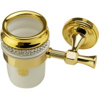 Стакан для зубных щеток Migliore Dubai 31252 Белый Золото — фото 1, Стаканы для зубных щеток