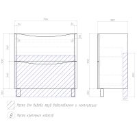 Тумба под раковину Vigo Glem 80 tn.GLE.9595.80.2Y Белая — фото 10, Тумбы под раковину