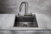 Кухонная мойка Milacio Denia 57 MC.77409 Вороненая сталь — фото 2, Кухонные мойки