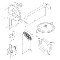 Душевая система Damixa Apollo 947520000 Хром — фото 10, Встраиваемые душевые комплекты