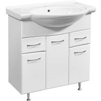 Тумба под раковину Stella Polar Концепт 80 SP-00000128 Белая — фото 1, Мебель для ванной