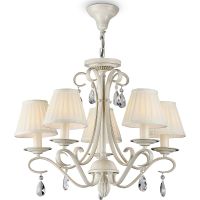 Люстра Maytoni Elegant Brionia ARM172-05-G Белая Бежевая — фото 1, Люстры