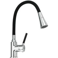 Смеситель для кухни Frap F4044 Хром Черный — фото 1, Смесители для кухни