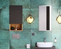 Подвесной шкаф Excellent Tuto 40 L MLEX.0105.400.BLGR Черный Дуб — фото 4, Мебель для ванной