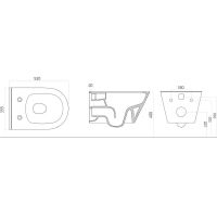 Унитаз Boheme Avva 972-W подвесной Белый глянец без сиденья — фото 5, Унитазы