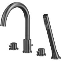 Смеситель на борт ванны Whitecross Y gunmetal Y1232GM Оружейная сталь — фото 1, Смесители