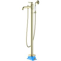 Смеситель для ванны Aquatek Классик AQ1545PG Полированное золото — фото 1, Смесители напольные