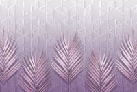 Фреска Ortograf Forma 32602 Фактура бархат FX Флизелин (4*2,7) Белый/Сиреневый, Геометрия/Листья арт-32602 (бархат FX) — фото 2, Фрески