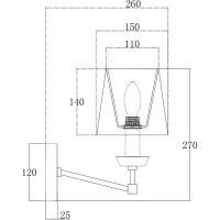 Настенный светильник Maytoni Neoclassic Beira MOD064WL-01N Белый Никель — фото 3, Бра