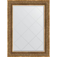 Зеркало Evoform Exclusive-G 106х79 BY 4206 с гравировкой в багетной раме - Вензель бронзовый 101 мм — фото 1, Мебель для ванной