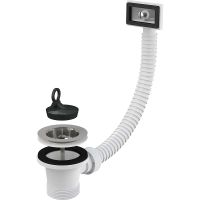 Выпуск для кухонной мойки Alcaplast A331 Нержавеющая сталь — фото 1, Сливы-переливы