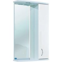 Зеркало со шкафом Bellezza Астра 50 4614906001014 с подсветкой R Белое — фото 1, Зеркальные шкафы в ванную