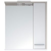 Зеркало со шкафом Corozo Лорена 65 SD-00000295 с подсветкой Лайн Белое — фото 1, Мебель для ванной