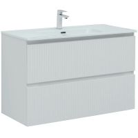 Тумба под раковину Aquanet Джейн 100 335426 подвесная Белая матовая — фото 1, Мебель для ванной