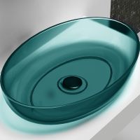 Раковина-чаша Abber Kristall 60 AT2801Aquamarin Бирюзовая — фото 2, Раковины накладные