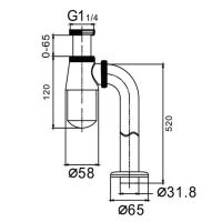 Товар: Сифон для раковины Frap F81 Хром - фото 2 Сифон для раковины Frap F81 Хром — фото 2, Сифоны для раковины