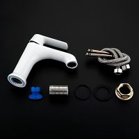 Смеситель для раковины Frap H31 F1031 Белый Хром — фото 10, Смесители для раковины