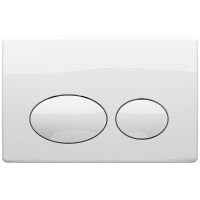 Клавиша смыва Koller Pool Round white Белая Хром — фото 1, Комплектующие для душевого оборудования