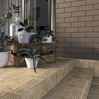 Товар: Клинкерная плитка Керамин Вермонт 3 бежевый 29,8х29,8 см - фото 2 Клинкерная плитка Керамин Вермонт 3 бежевый 29,8х29,8 см — фото 2, Ступени и клинкер