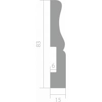 Плинтус Ultrawood Base 5340-2440 2440x83x15 мм — фото 3, Плинтуса напольные