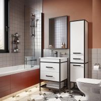 Полка корзина DIWO Смоленск П16090 Черный муар — фото 8, Полки для ванной и душа