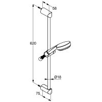 Душевой гарнитур Kludi Logo 6816005-00 Хром — фото 2, Душевое оборудование. Душевая программа