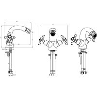 Товар: Смеситель для биде Boheme Crystal 296-CRST Золото - фото 4 Смеситель для биде Boheme Crystal 296-CRST Золото — фото 4, Смесители