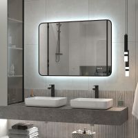 Товар: Зеркало Reflection Black View 1000х700 RF4004BV с подсветкой Черное с бесконтактным выключателем, диммером и часами - фото 9 Зеркало Reflection Black View 1000х700 RF4004BV с подсветкой Черное с бесконтактным выключателем, диммером и часами — фото 9, Мебель для ванной