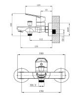 Товар: Смеситель для ванны Orange Felix M14-100cr Хром - фото 8 Смеситель для ванны Orange Felix M14-100cr Хром — фото 8, Смесители